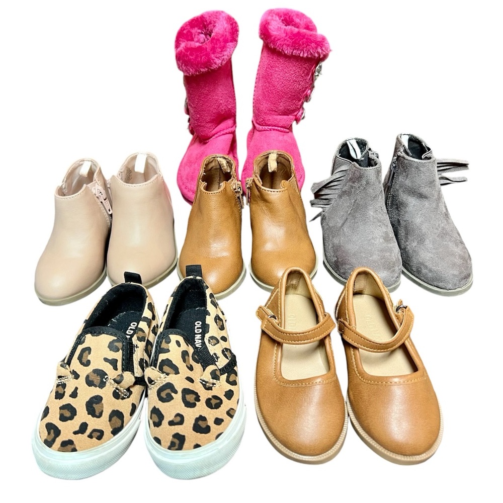 EUC - Baby Girl Shoe Bundle - 6 pair, Size 5